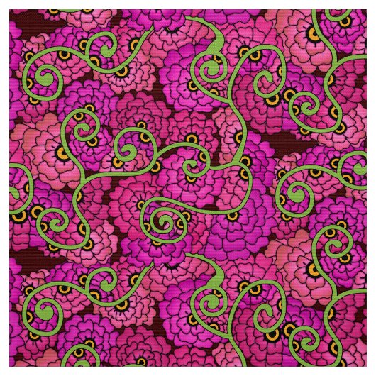 Blume Spiralen - Rosa Stoff (Muster)