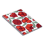 Blume-Spiralheber für einen gedanklichen Nachdenkp Notizblock (Rechte Seite)