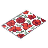 Blume-Spiralheber für einen gedanklichen Nachdenkp Notizblock (Linke Seite)