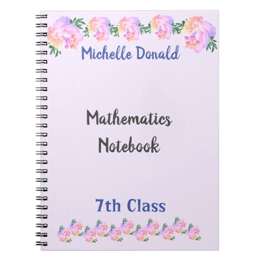 Blume-SpiralNotebook für Studierende Notizblock (Vorderseite)