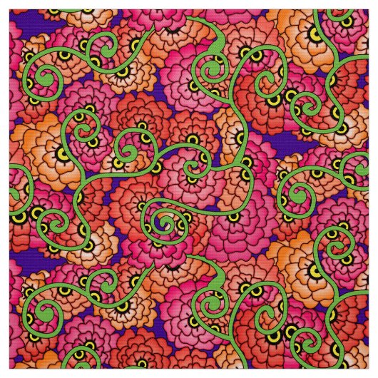 Blume Spirals - Warm Stoff (Muster)