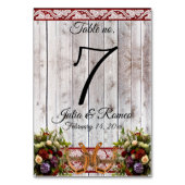 Blume, Spitzen und Hufeisen, rotes Band Tischnummer (Rückseite)