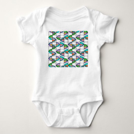 Blume-Splitter Baby Strampler (Vorderseite)