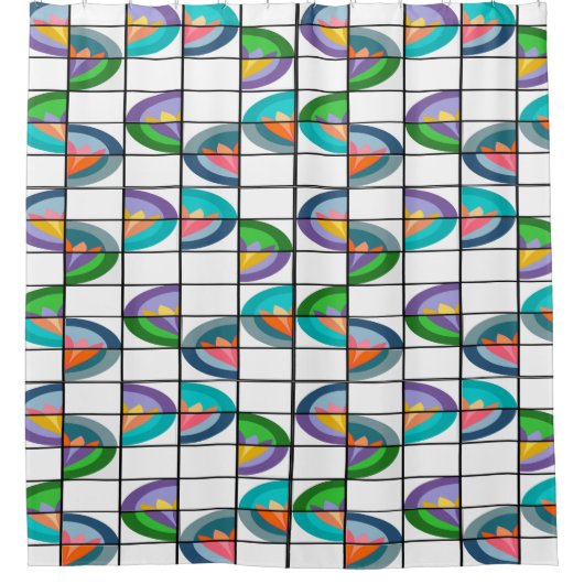 Blume-Splitter Duschvorhang (Vorderseite)