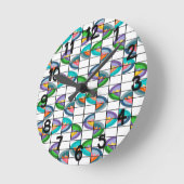 Blume-Splitter Runde Wanduhr (Winkel)