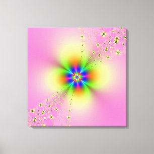 Blume Spray auf rosa Leinwand