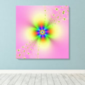 Blume Spray auf rosa Leinwand (Insitu (Holzboden))