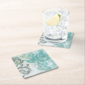 Blume Spray II Rechteckiger Pappuntersetzer (Vor Ort)