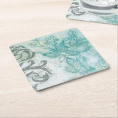 Blume Spray II Rechteckiger Pappuntersetzer (angewinkelt)