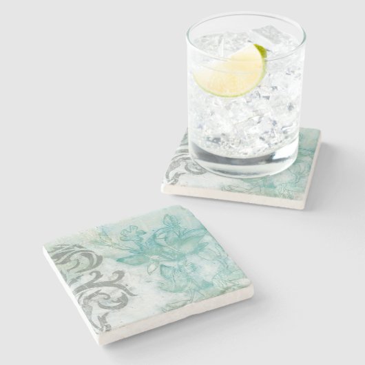 Blume Spray II Steinuntersetzer (Seitenansicht)