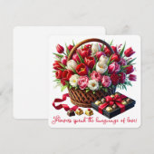 Blume sprechen - Valentintagskarte Dankeskarte (Vorne/Hinten)