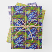 BLUME-SPRIGS- UND GLOWBURSTS-WRAPPING-PAPIER GESCHENKPAPIER SET (Beispiel)