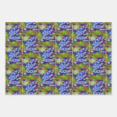 BLUME-SPRIGS- UND GLOWBURSTS-WRAPPING-PAPIER GESCHENKPAPIER SET (Vorderseite)