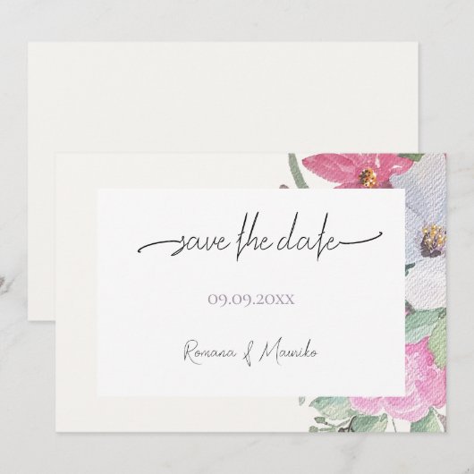 Blume Spring Garden Save The Date (Vorne/Hinten)