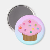 Blume Sprinkles Cupcake Magnet (Vorderseite/Rückseite)