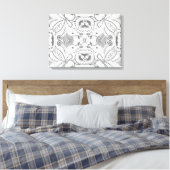 Blume Square Doodle 6 Leinwanddruck (Insitu (Schlafzimmer))