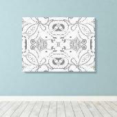 Blume Square Doodle 6 Leinwanddruck (Insitu (Holzboden))