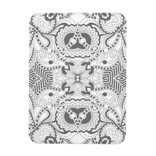 Blume Square Doodle Magnet (Vertikal)