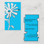 Blume Squiggles Visitenkarte (Vorne/Hinten)