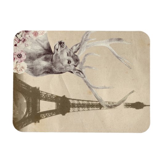 Blume Stag & Eiffel Tower Magnet (Horizontal)
