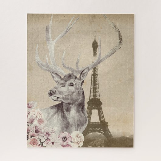 Blume Stag & Eiffel Tower Puzzle (Vertikal)