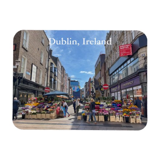 Blume Stand in Thomas Street, Dublin, Irland Magnet (Horizontal)