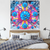 Blume Star Leinwanddruck (Insitu (Schlafzimmer))