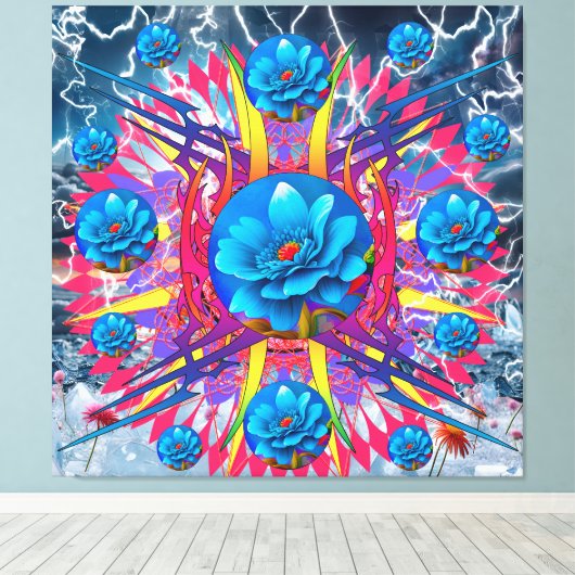 Blume Star Leinwanddruck (Insitu (Holzboden))