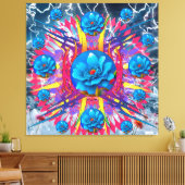 Blume Star Leinwanddruck (Insitu (Wohnzimmer))