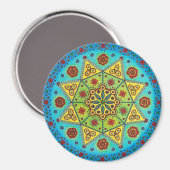 Blume Star Mandala Magnet (Vorderseite/Rückseite)