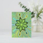 Blume Star Postkarte (Stehend Vorderseite)