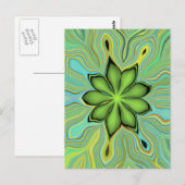 Blume Star Postkarte (Vorne/Hinten)