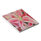 Blume Stargazer pink lila Aquarellkunst Notizblock (angewinkelt)