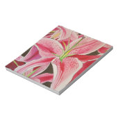 Blume Stargazer pink lila Aquarellkunst Notizblock (Rotiert)
