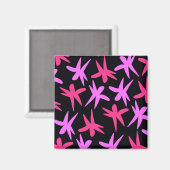 Blume Stars Magnet (Vorderseite/Rückseite)