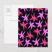 Blume Stars Postkarte (Vorne/Hinten)