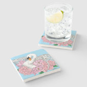 Blume Steinuntersetzer (Seitenansicht)