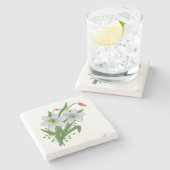 Blume Steinuntersetzer (Seitenansicht)