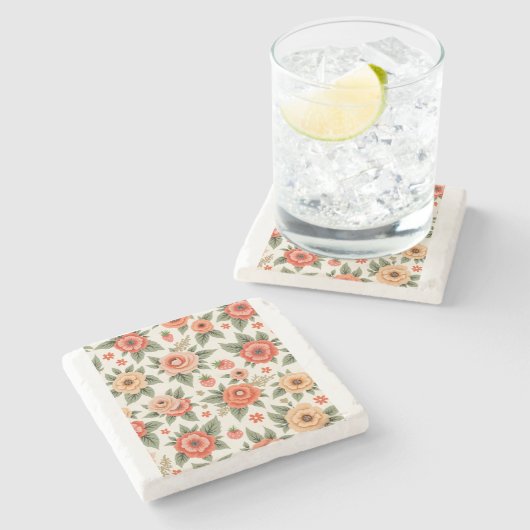 Blume Steinuntersetzer (Seitenansicht)