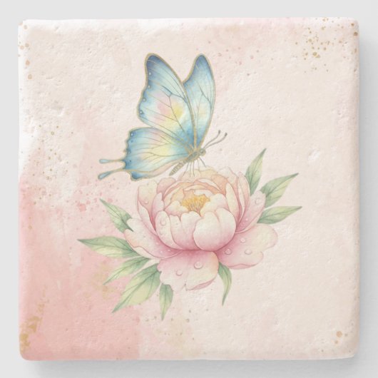 Blume Steinuntersetzer (Vorderseite)