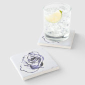 Blume Steinuntersetzer (Seitenansicht)