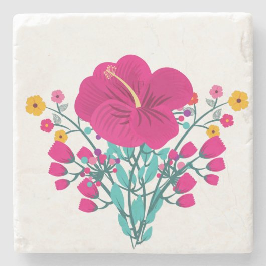 Blume Steinuntersetzer (Vorderseite)