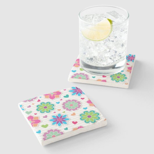 Blume Steinuntersetzer (Seitenansicht)