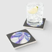 Blume Steinuntersetzer (Seitenansicht)