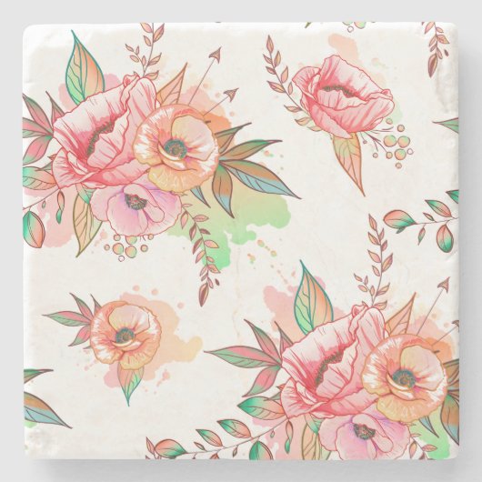 Blume Steinuntersetzer (Vorderseite)