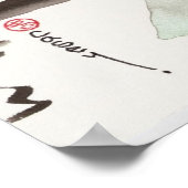 Blume-Stem-Kurven Poster (Ecke)