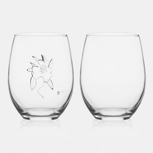 Blume Stemless Wine Glasses Weinglas Ohne Stiel (Vorderseite)