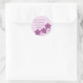 Blume Sticker, Lavendel Runder Aufkleber (Tasche)