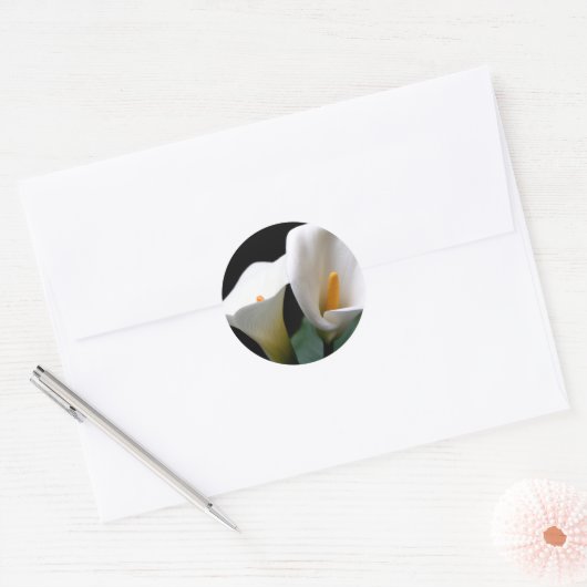 Blume-Sticker Runder Aufkleber (Umschlag)