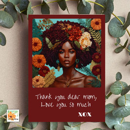 Blume Stickerei Muttertag mit schönem Gesicht Karte